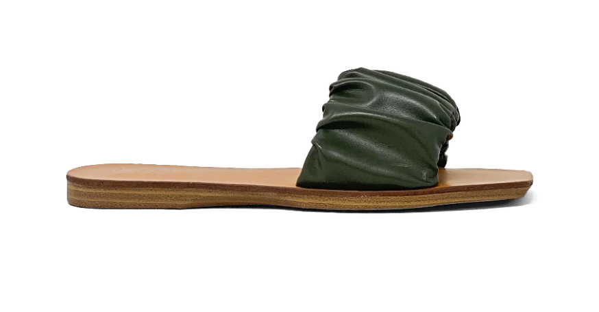 Shu Shop- Belinda Slide in Olive Green