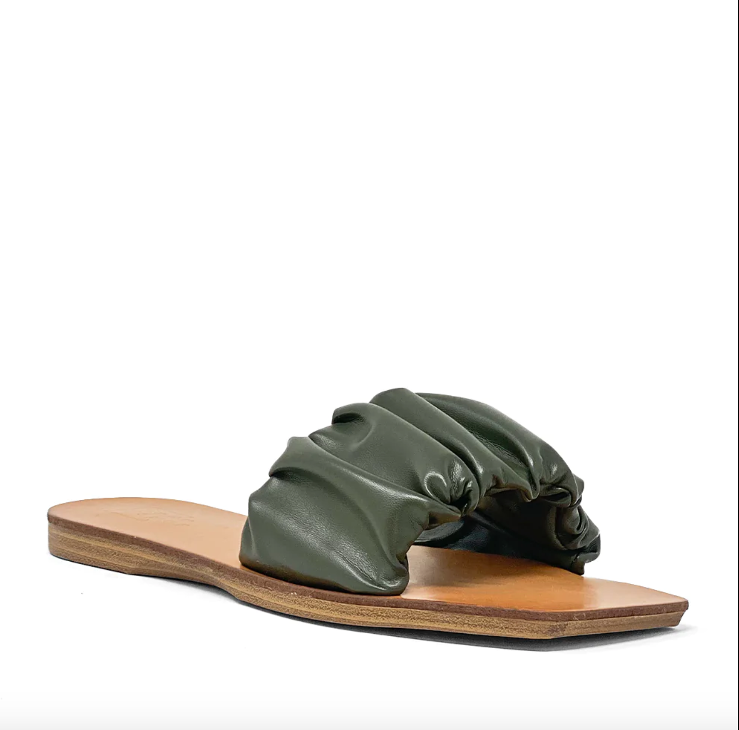 Shu Shop- Belinda Slide in Olive Green