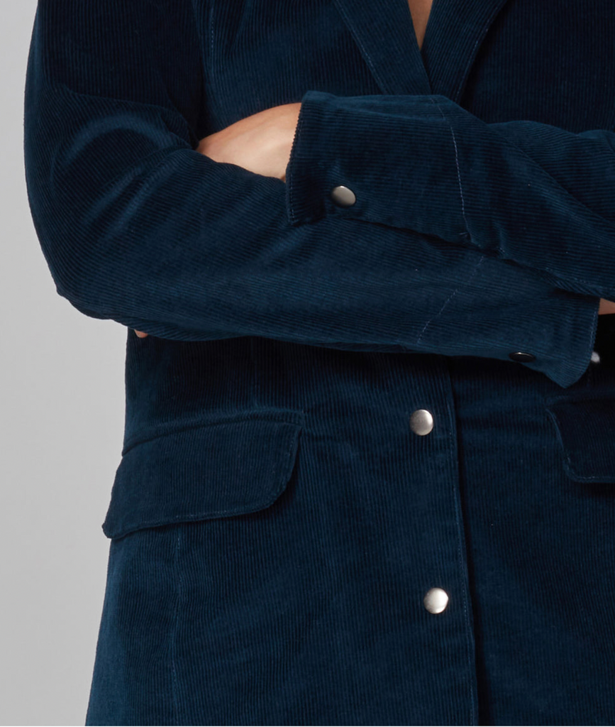 Lola Jeans- Monaco Cord Jacket in Ensign Blue