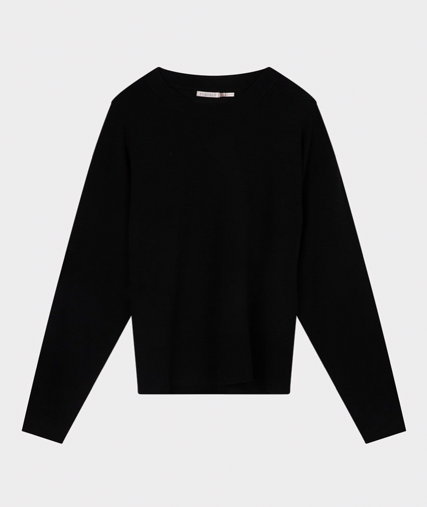Esqualo- Boxy Sweater in Black