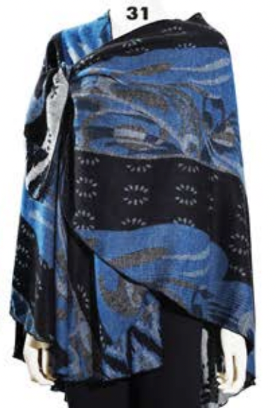 Rapti- Cashmere Reversible Shawl with Drape Catch in Assorted Colors and Prints