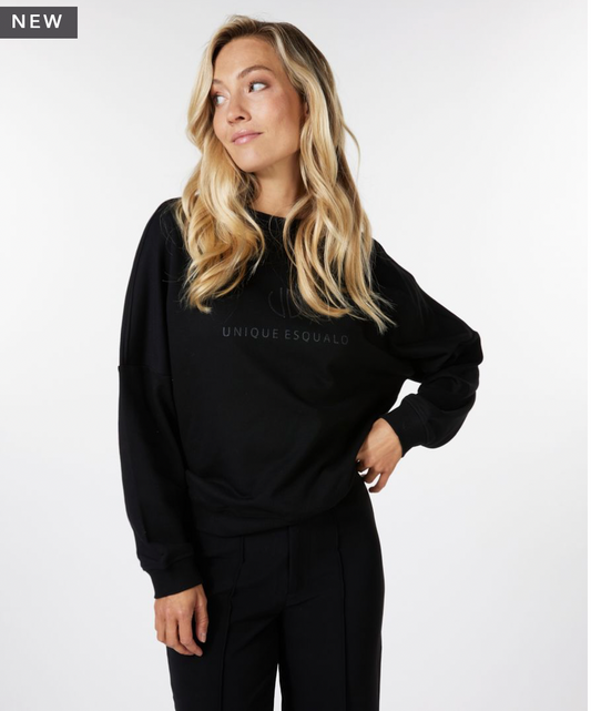 ESQUALO- Logo Glitter Sweatshirt