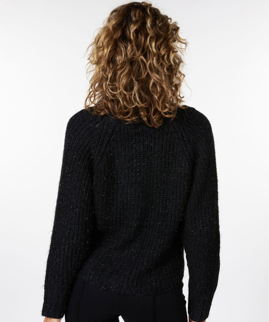 ESQUALO- Lurex Cardigan with Metallic Detail