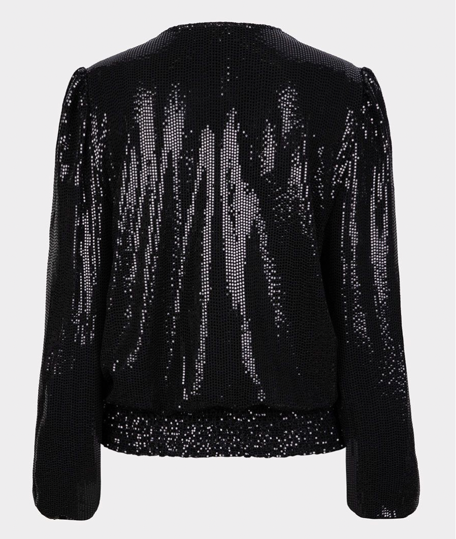 Esqualo- Sequin Blouse in Black