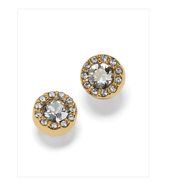 Brighton- Illumina Solitaire Gold Post Earrings