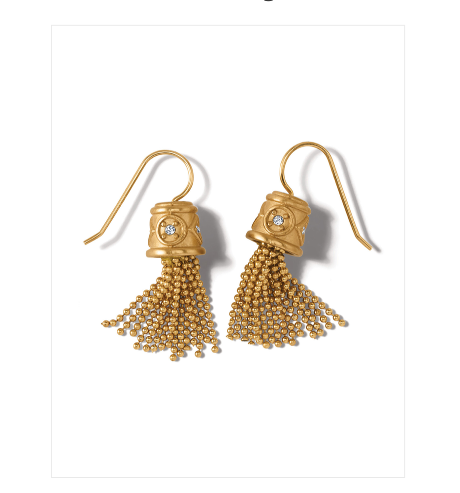 Brighton- Meridian Zenith Gold Tassel French Wire Earrings