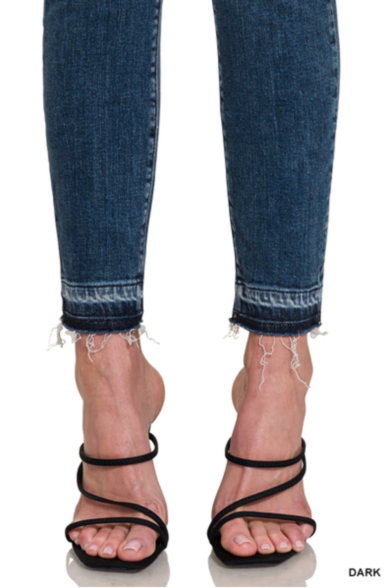 Zenana- High Rise Cropped Skinny Denim Pants