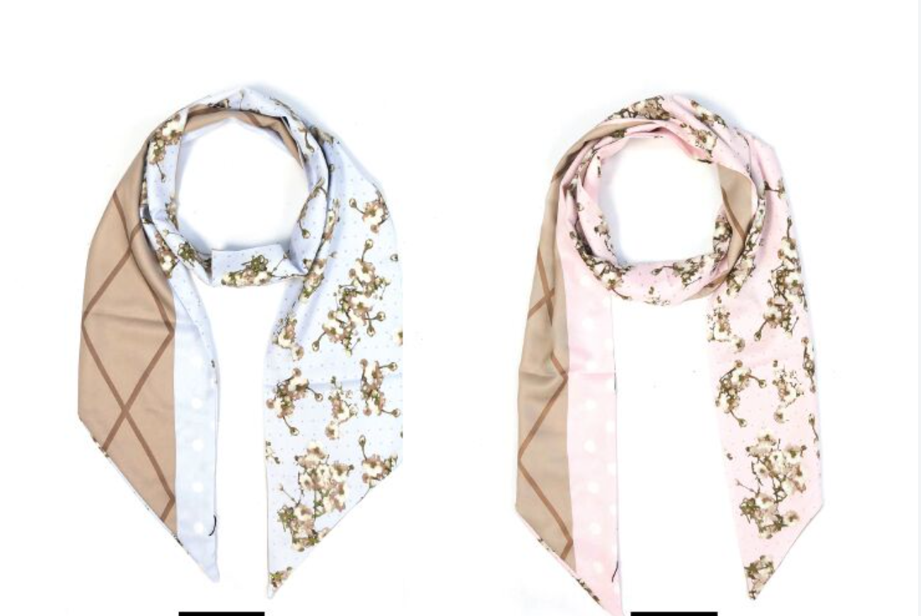Fashion Lion- Multi-pattern Scarf in Pink or Blue