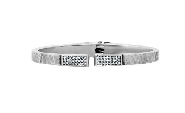 Brighton- Meridian Zenith Hinged Bangle in Silver