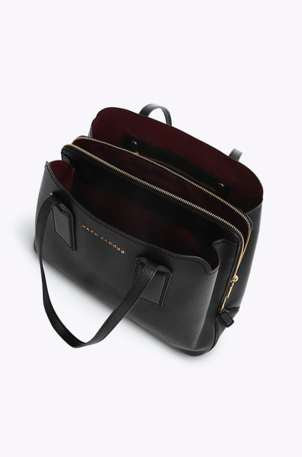MARC JACOBS: The Editor bag in grained leather - Black