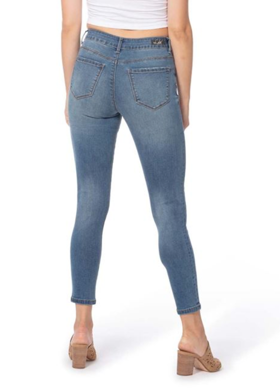 Lola Jeans- Blair Mid Rise Skinny Ankle in Royal Blue