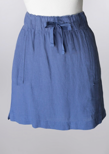 Keren Hart- Linen Skirt in Blue