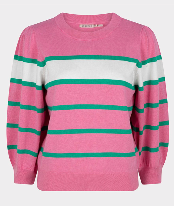 Esqualo- Stripes Sweater in Pink