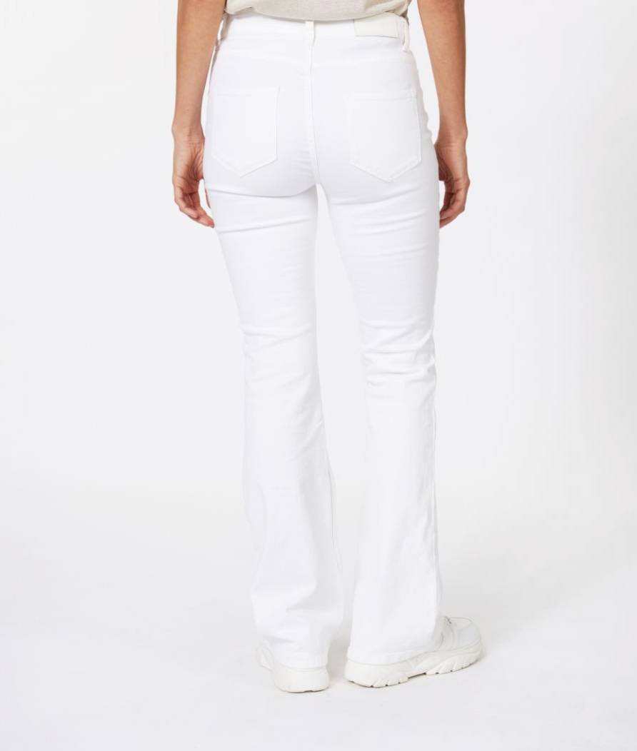 Esqualo- Flare White Denim