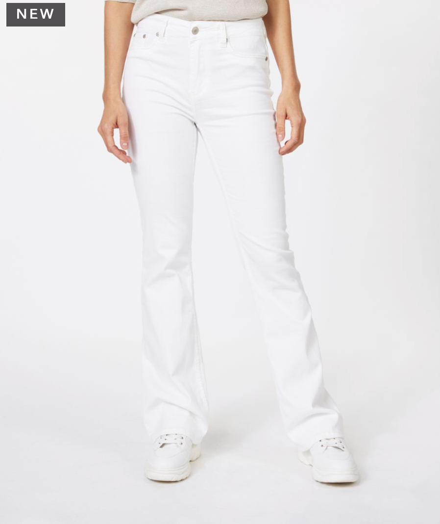 Esqualo- Flare White Denim