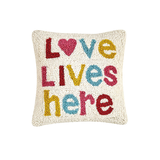 Peking Handicraft - Love Lives Here Hook Pillow