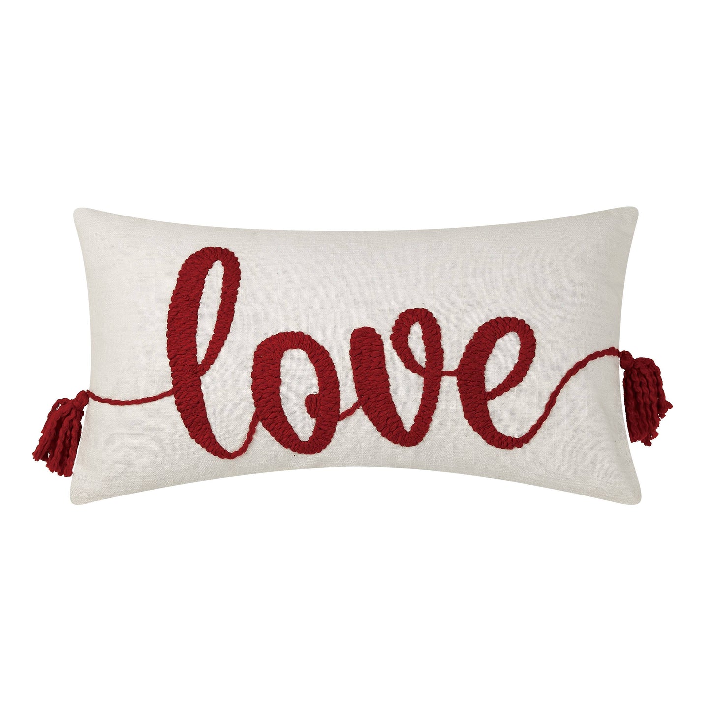 Peking Handicraft- Love Tassel Embroidered Pillow