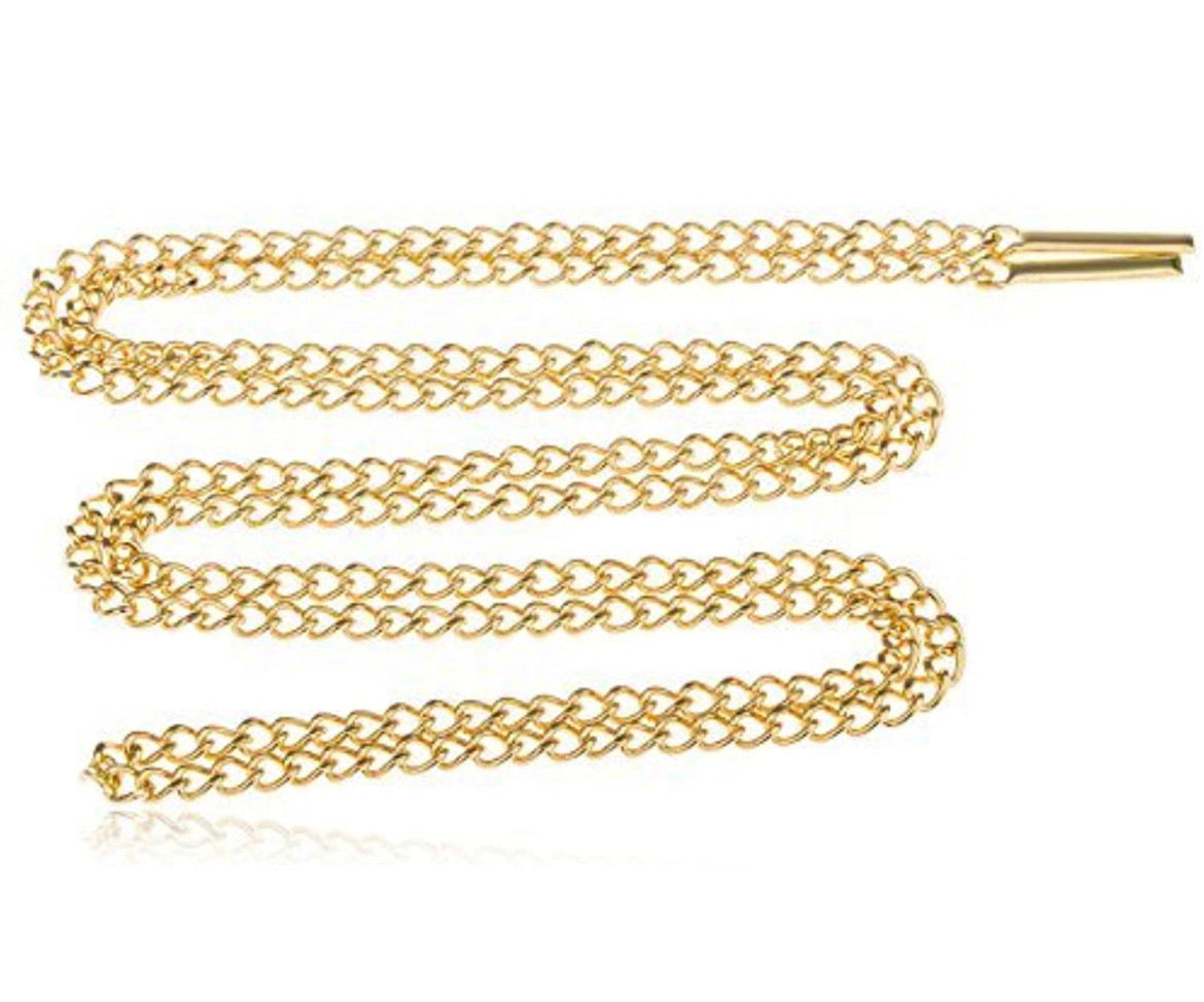 Fashion Lion- Gold Chain Shoe Laces Pair