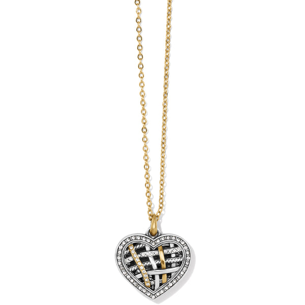 Brighton- Neptune's Rings Woven Petite Heart Necklace